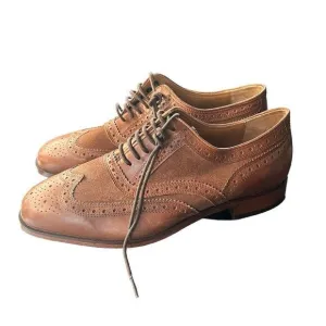 Florsheim Marlton Men's Wingtip Dress Shoes Brown Leather &amp; Suede Size 9.5D