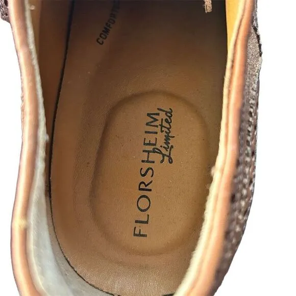 Florsheim Marlton Men's Wingtip Dress Shoes Brown Leather &amp; Suede Size 9.5D