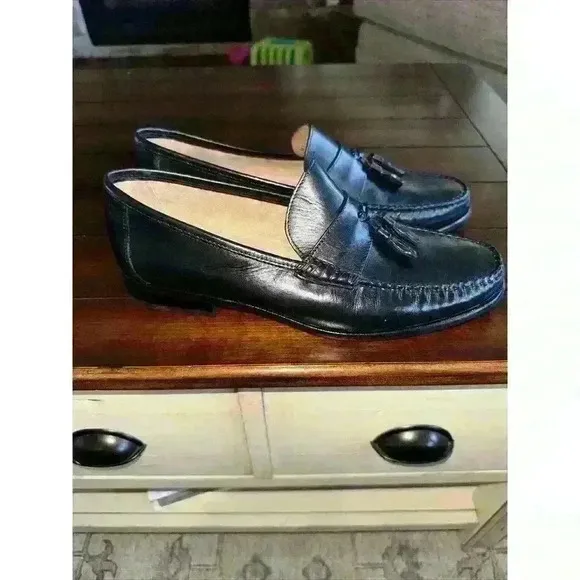 Florsheim Mens Shoe 8 8D Loafer Black Tassel Nearly New