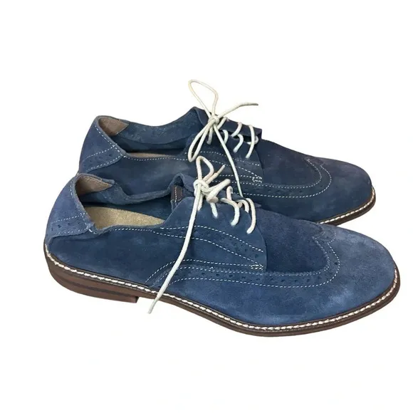 Florsheim Oxford blue suede shoes wing tip men’s size 8.5
