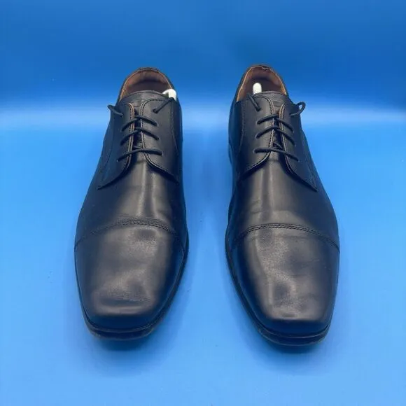 Florsheim Postino Dress Mens Size 11 D Black Leather Lace Up Cap Toe  Shoes