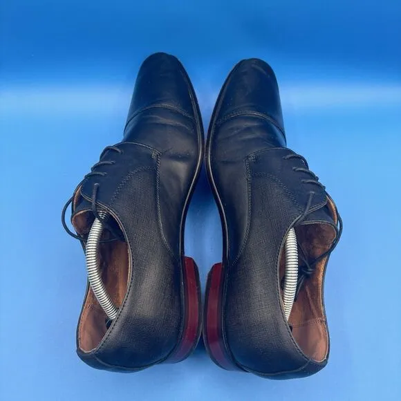 Florsheim Postino Dress Mens Size 11 D Black Leather Lace Up Cap Toe  Shoes