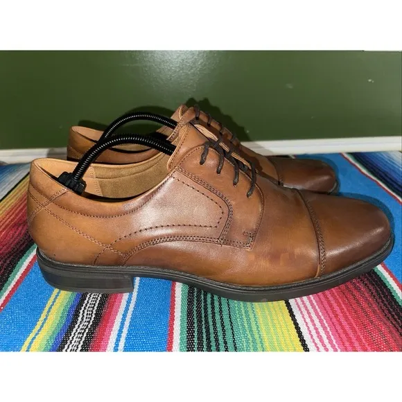 Florsheim Shoes Men 12D Brown Leather Lace Up Cap Toe Oxfords Business Wedding