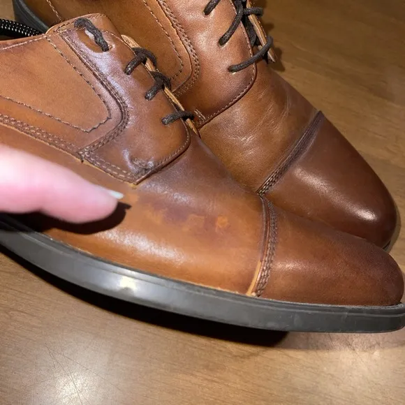 Florsheim Shoes Men 12D Brown Leather Lace Up Cap Toe Oxfords Business Wedding