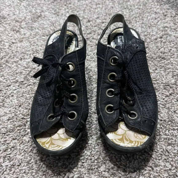 Fly London Strappy Lace Sandals Size 6
