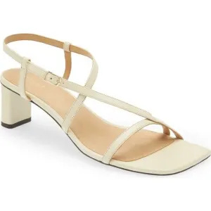Frame Le Braxton Strappy Sandals Heels Women’s Sz 37.5 / 7 US Ivory Leather