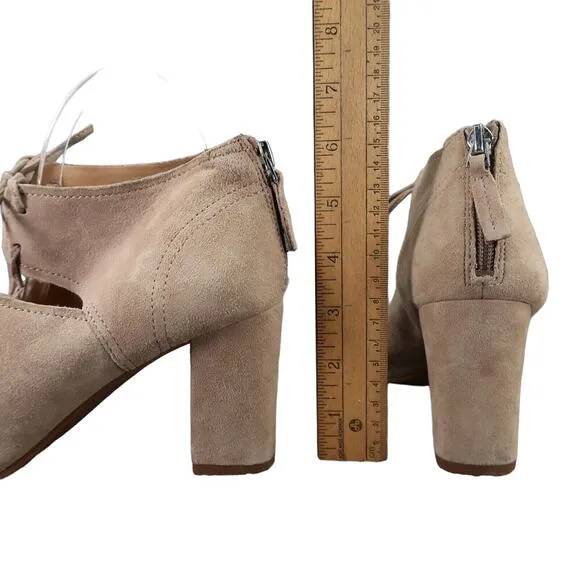 Franco Sarto Shoes Womens 8 Sandal Bootie Fashion Leather Gazella Lace Up Cutout