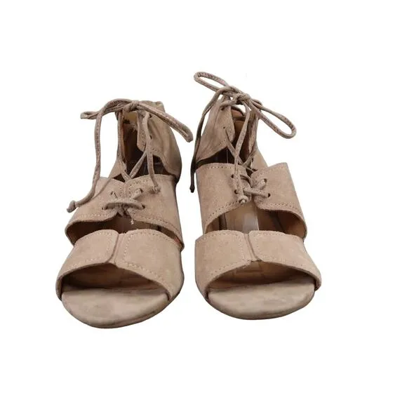 Franco Sarto Shoes Womens 8 Sandal Bootie Fashion Leather Gazella Lace Up Cutout