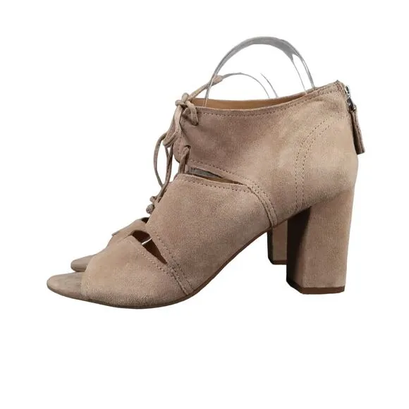 Franco Sarto Shoes Womens 8 Sandal Bootie Fashion Leather Gazella Lace Up Cutout