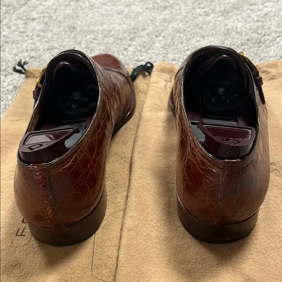 Fratelli Crocodile Rossetti Brown Leather Men's Shoes