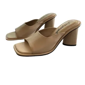 Free People Beige Open Toe Heels Size 38.5 New Without Box