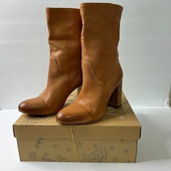 Free People Dakota Heel Leather Boots