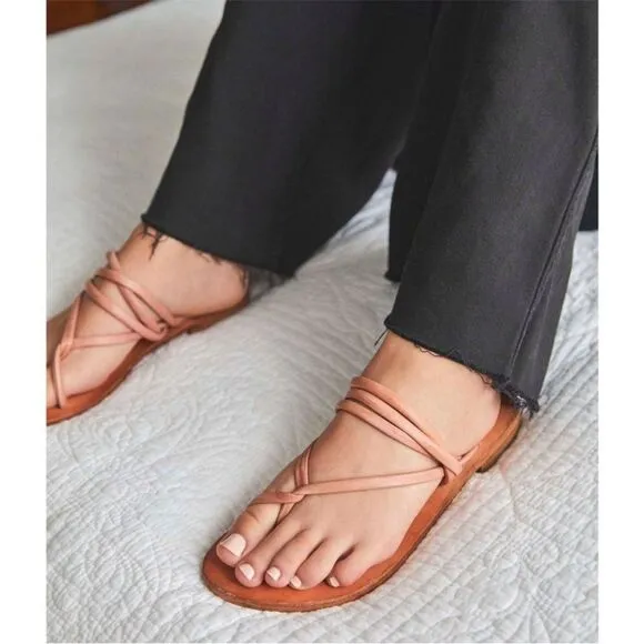 FREE PEOPLE Kayla Soft Strappy Sandals / Sweetheart Sunrise