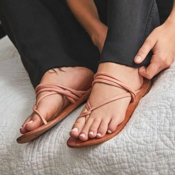 FREE PEOPLE Kayla Soft Strappy Sandals / Sweetheart Sunrise