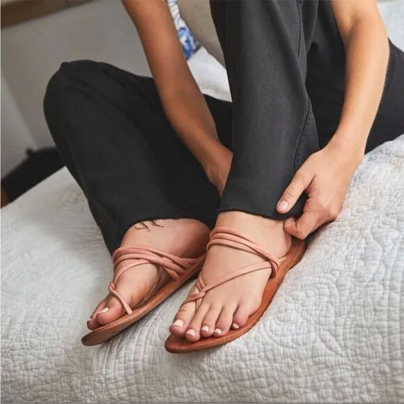 FREE PEOPLE Kayla Soft Strappy Sandals / Sweetheart Sunrise