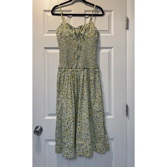 Free People Lavender Daze Dress Green Combo