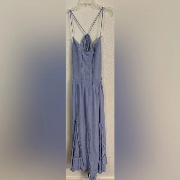 FREE PEOPLE Siren Nights Maxi Dress in Blue Heron NWOT