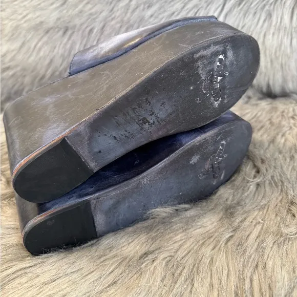 Freebird by Steven Kane Black Mules with Chunky Platform Size 11