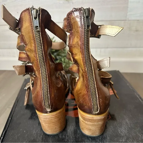 Freebird Cozumel Strappy Sandals Cognac Size 9