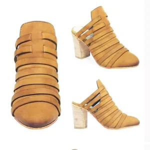 Free People Womens 8 Byron Strappy Mule Shoes