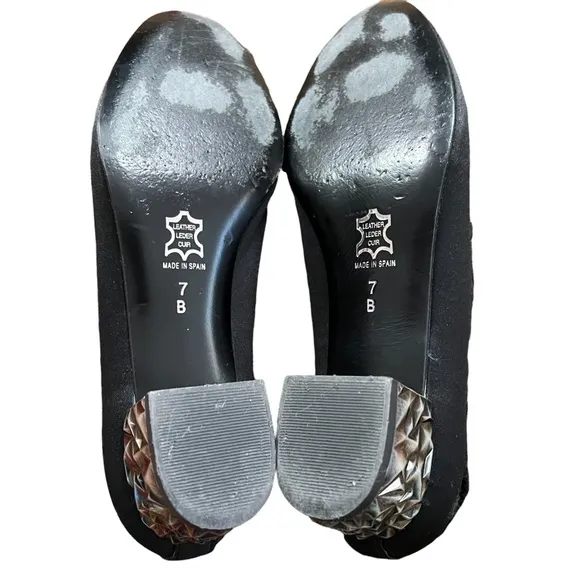 FRENCH SOLE NEW YORK by Telegram Night Satin Block Heel Women’s Shoes Size 7