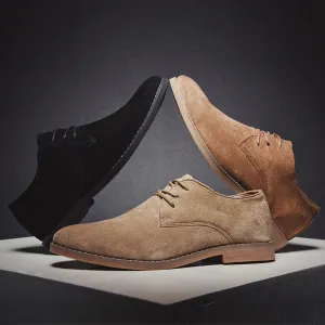 Frosted Leather British Style Board Shoes for Men