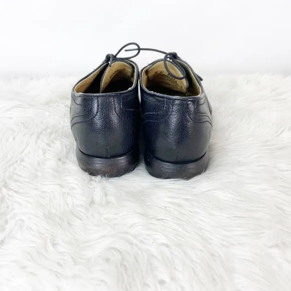Frye 9 D Mens Black Leather Harvey Lace-up Oxford Wingtip Dress Shoes