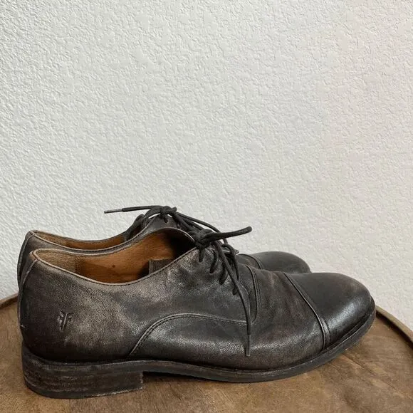 Frye Boots Dark Brown Leather Sam Oxford Lace-Up Dress Shoes Men's Size 9