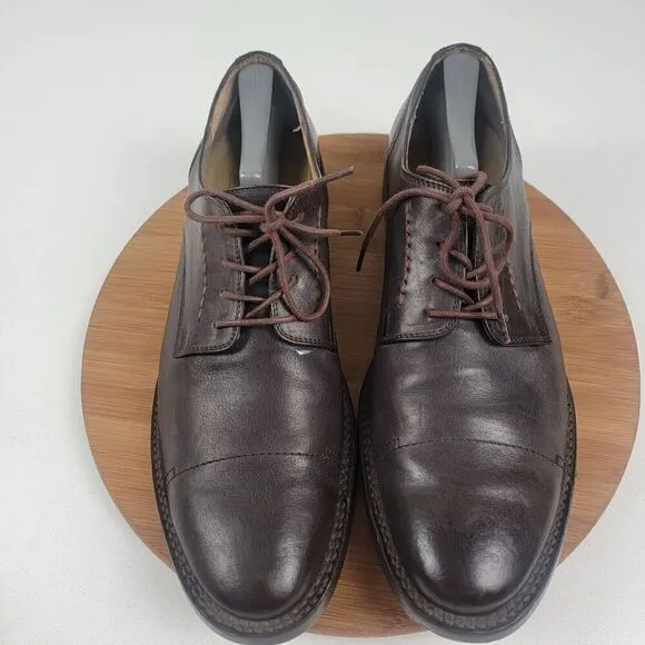 Frye Brown Leather Dress Shoes Cap Toe Oxford Derby Lace Up Men's Size 10