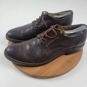 Frye Brown Leather Dress Shoes Cap Toe Oxford Derby Lace Up Men's Size 10