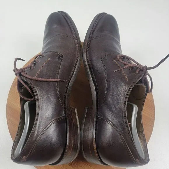 Frye Brown Leather Dress Shoes Cap Toe Oxford Derby Lace Up Men's Size 10