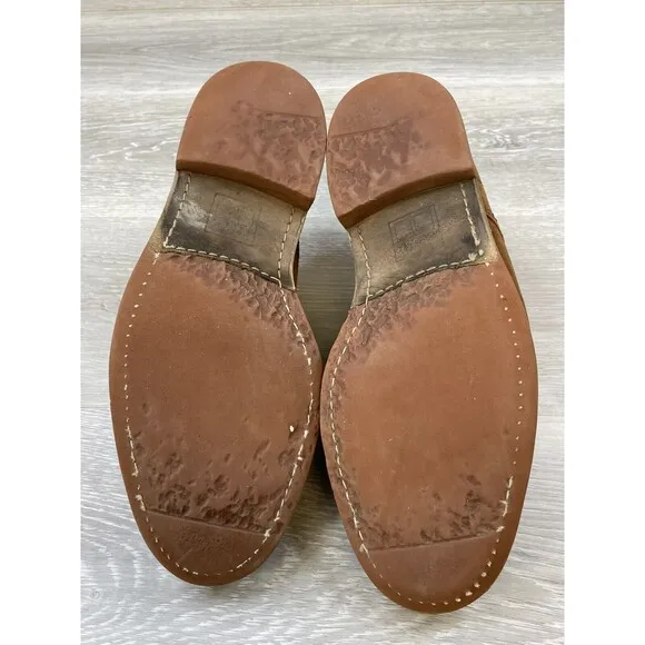 Frye Jim 88096 Men's Loafer 8.5D Brown Suede Leather Lace Up Derby Dress Shoes