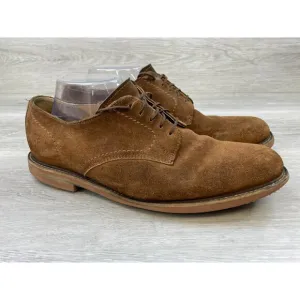 Frye Jim 88096 Men's Loafer 8.5D Brown Suede Leather Lace Up Derby Dress Shoes