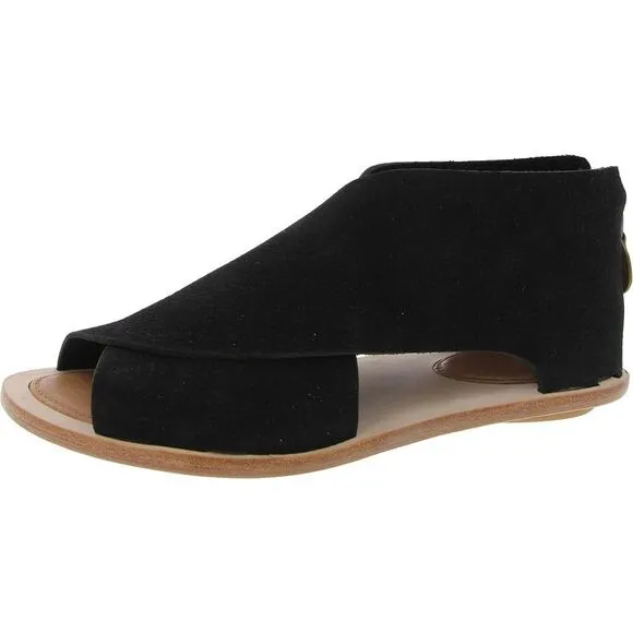 Gentle Souls by Kenneth Cole Womens Urban Hooded Black Strappy Sandals Used