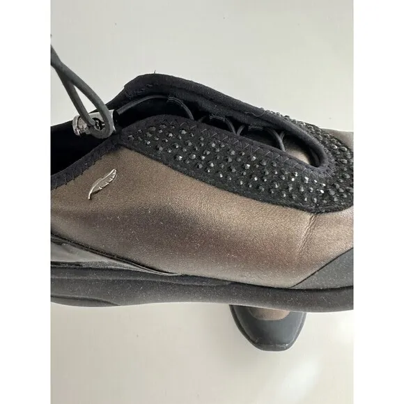 Geox  Respira  bling Women's  Sneakers Italian Patent Leather Shoe bronze Size 8