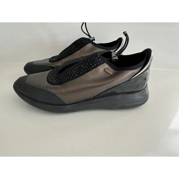 Geox  Respira  bling Women's  Sneakers Italian Patent Leather Shoe bronze Size 8