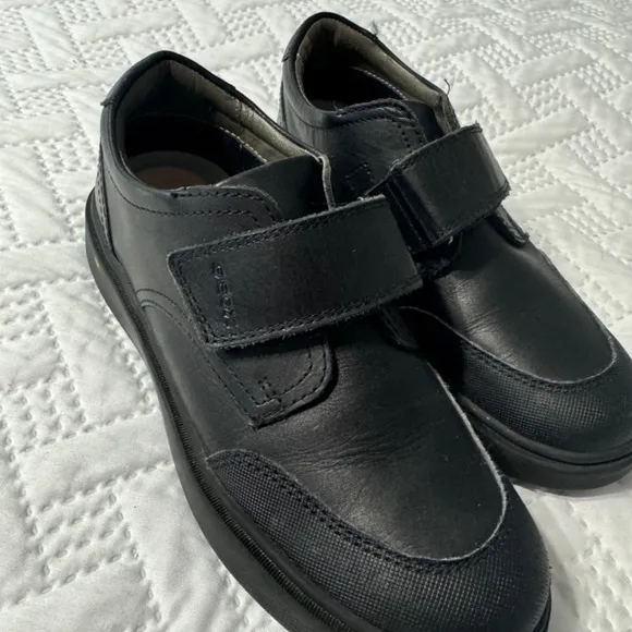 Geox Respira EU 34 Black Leather School Uniform Dress Formalwear Running Shoes…