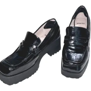 GIANNI BINI Avivatwo Patent Chunky Lug Platform Loafers NWT