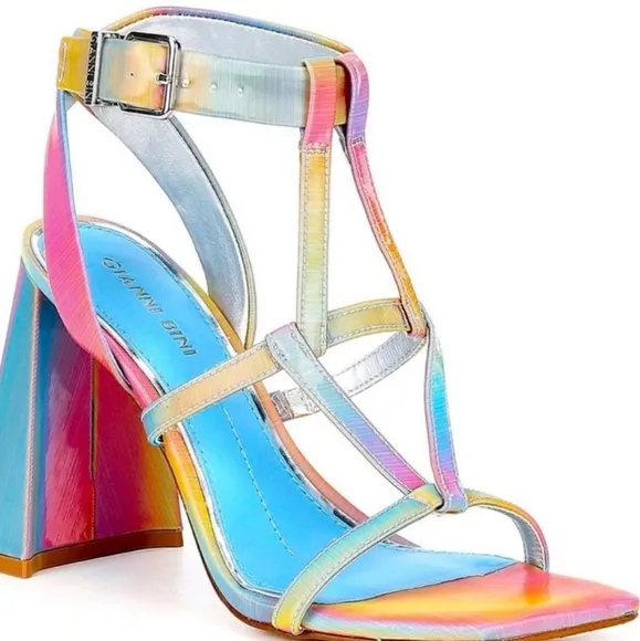 Gianni Bini Bexxile Strappy Square Toe Sandals
