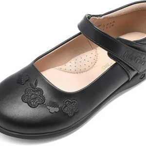 Girls School Uniform Dress Shoes Mary Jane Black Flats