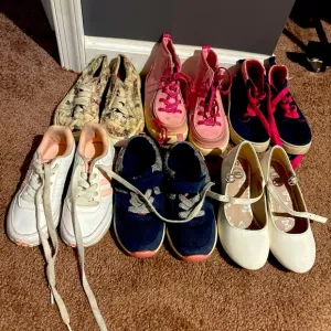 Girls Toddler Shoes Lot 6 Pairs Adidas, Carter, Blowfish, Oomphies &amp; More!!!