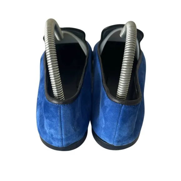 Giuseppe Zanotti Royal Blue and Gold Horn Dalila Suede Loafers Sz:40