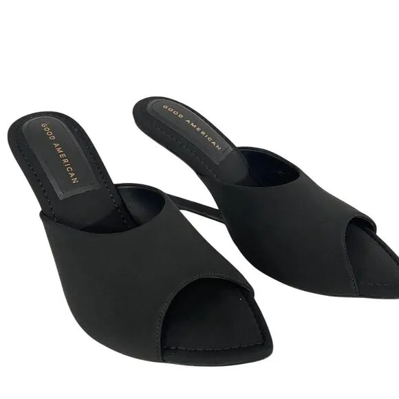 Good American Clear Wedge Sandal Neoprene Open Toe, 8.5 Slip On, GA368N-X, NWT