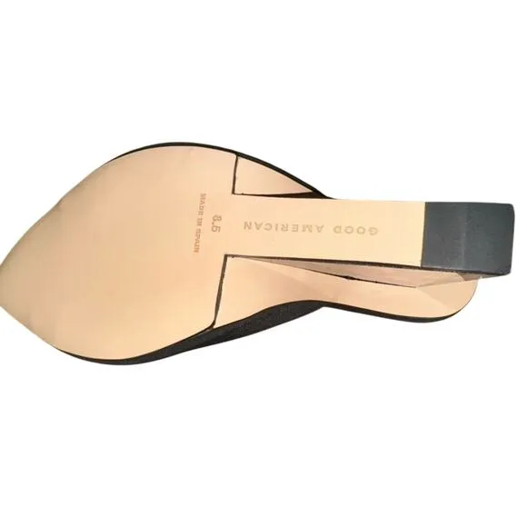 Good American Clear Wedge Sandal Neoprene Open Toe, 8.5 Slip On, GA368N-X, NWT