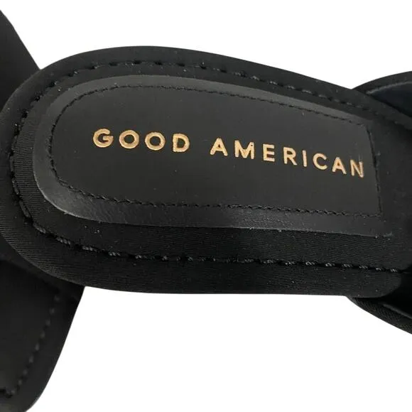 Good American Clear Wedge Sandal Neoprene Open Toe, 8.5 Slip On, GA368N-X, NWT