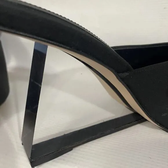 Good American Clear Wedge Sandal Neoprene Open Toe, 8.5 Slip On, GA368N-X, NWT