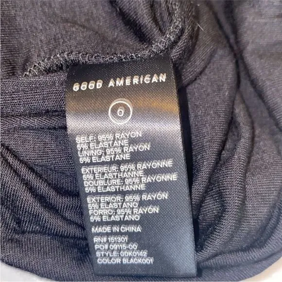 GOOD AMERICAN NWT SLINKY JERSEY MAXI TANK DRESS IN BLACK SIZE XS