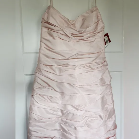 Gorgeous Pale Pink Prom Dress, Formal,  Spaghetti Straps, Size 8, Lined, NWT