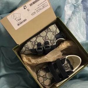 Gucci Baby Walker Shoes Black Cream