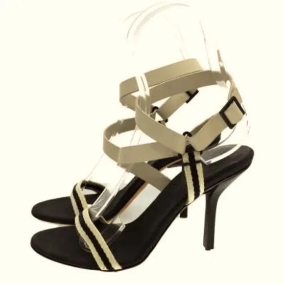 Gucci Black and Cream Heels Size 8.5